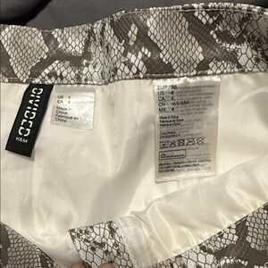 H&M Divided Snake Print Skirt leather